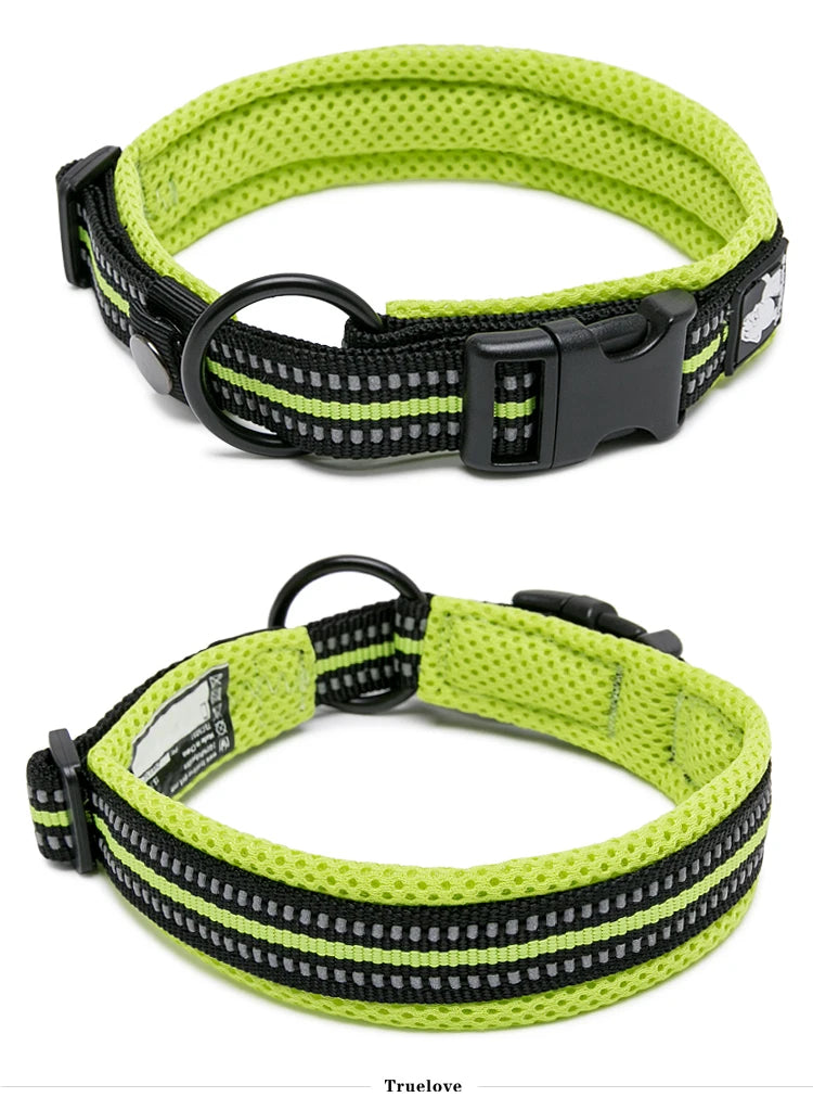 Padded Tactical Dog Collar – Adjustable Nylon Walking Collar for All Sizes