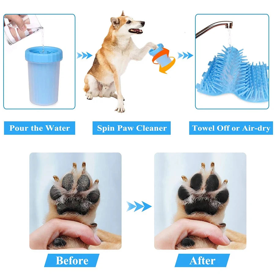 Pet Foot Wash Cup – Silicone Cleaning Brush for Dogs & Cats
