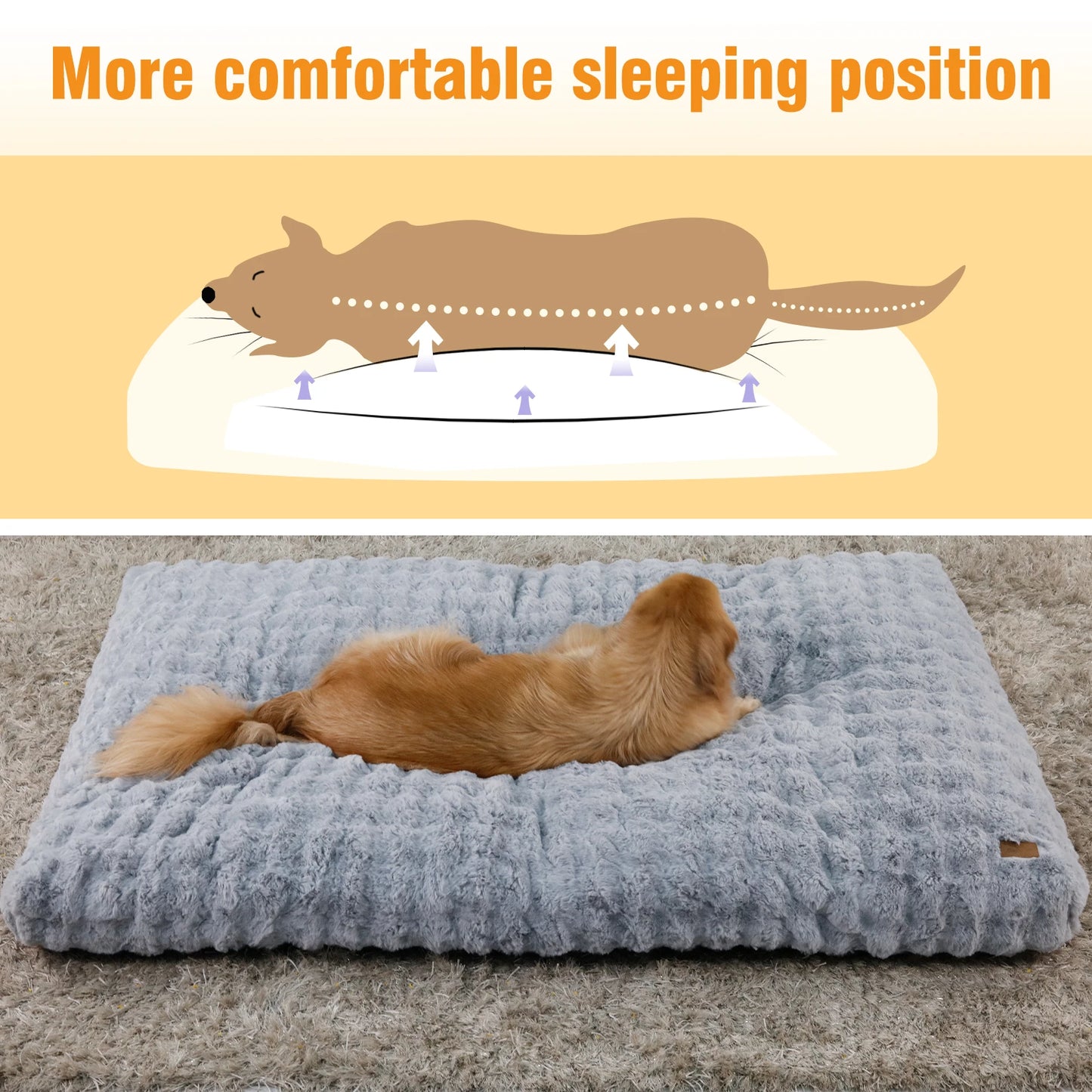 Ultra Plush Washable Dog Bed – Soft Pet Cushion Mat
