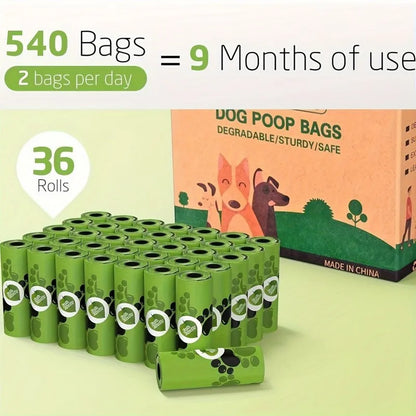 Eco-Friendly Biodegradable Dog Poop Bags with Dispenser – Extra Thick & Leak-Proof