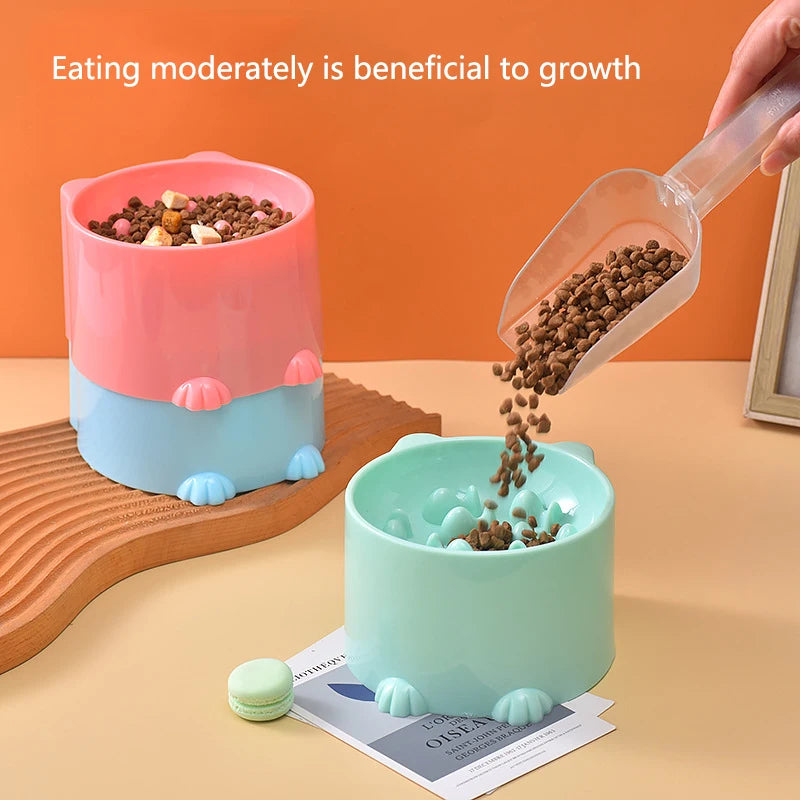 Cat Slow Feeder Bowl – Anti-Choking Neck Protection Design for Cats & Small Dogs