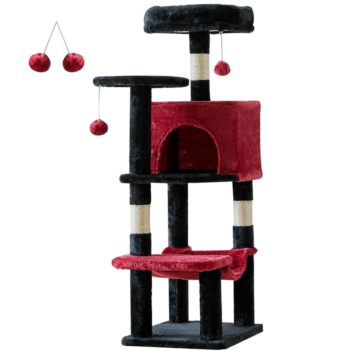 JHK 44in Cat Tree Tower for Multiple Cats with Sisal Scratching Posts