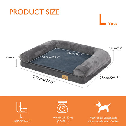 Orthopedic Memory Foam Dog Bed – Extra Large Washable Pet Sofa