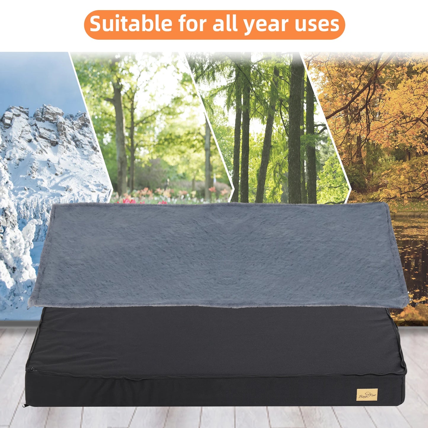 Orthopedic Dog Bed with Waterproof Lining & Washable Cover