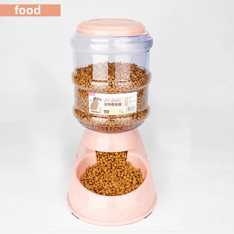 Large Capacity Pet Feeder Bowl – Automatic Water Dispenser for Cats & Small Dogs