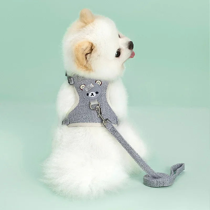 Adjustable Pet Harness & Leash Set – Comfort Vest for Small & Medium Dogs & Cats