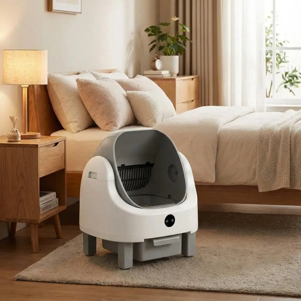Automatic Self-Cleaning Cat Litter Box – Open-Top with App Control, 9L Capacity & Safety Sensors