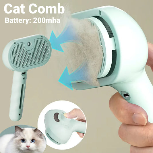 3-in-1 Pet Grooming & Steam Brush – Hair Removal for Cats & Dogs
