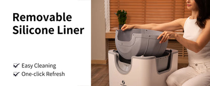 F6 Self-Cleaning Litter Box – Automatic Open-Top Cat Box with Odor Control