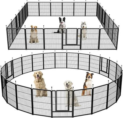 Portable Dog Playpen – Foldable Outdoor Fence with Door