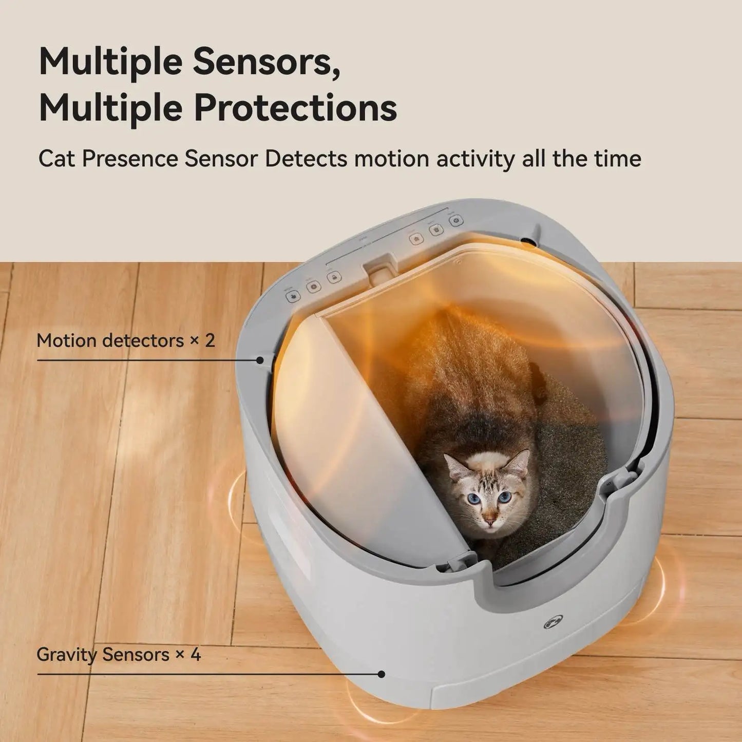 Automatic Self-Cleaning Cat Litter Box with 11L Capacity