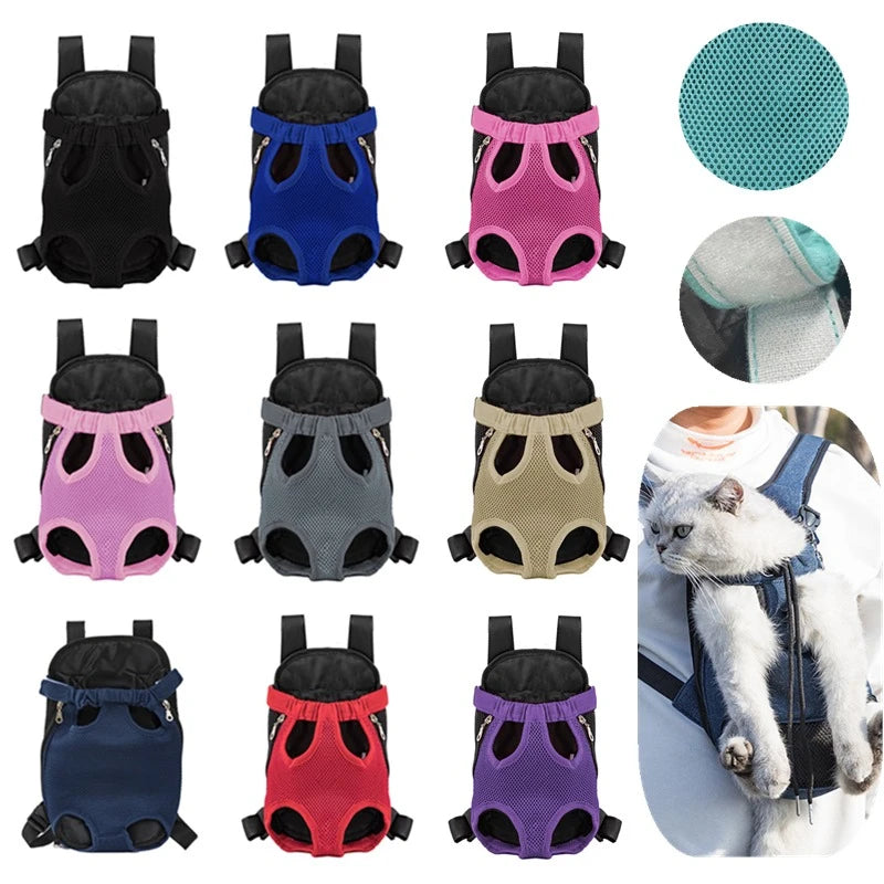 Breathable Pet Carrier Backpack – Portable Front Travel Bag for Small Dogs & Cats
