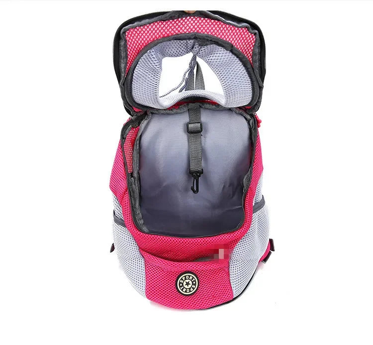 Portable Pet Carrier Backpack – Breathable Front Travel Bag for Dogs & Cats