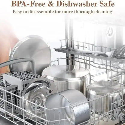 2L Stainless Steel Automatic Cat Water Fountain with Floaters