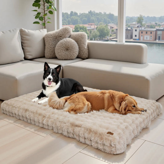 Ultra Plush Washable Dog Bed – Soft Pet Cushion Mat
