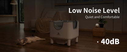 F6 Self-Cleaning Litter Box – Automatic Open-Top Cat Box with Odor Control