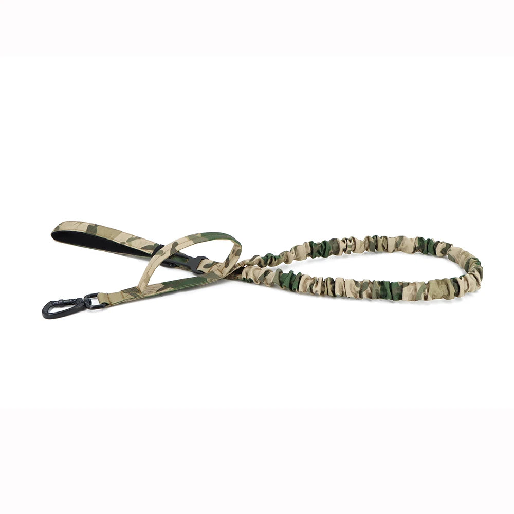 Adjustable Tactical Dog Leash with Dual Handles – Elastic Quick Release Training Lead