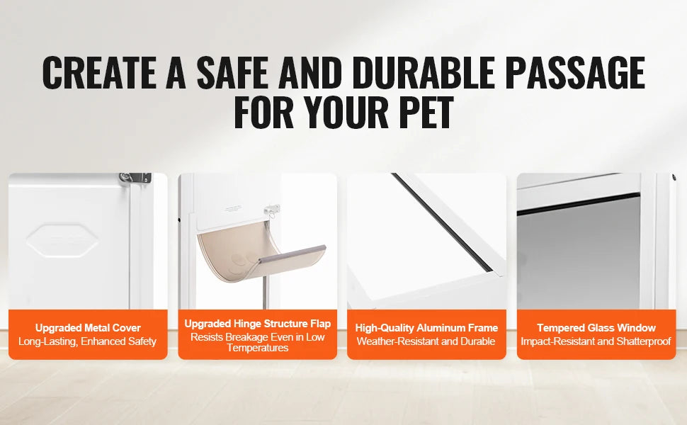 Adjustable Sliding Glass Dog Door – Aluminum Frame Pet Door