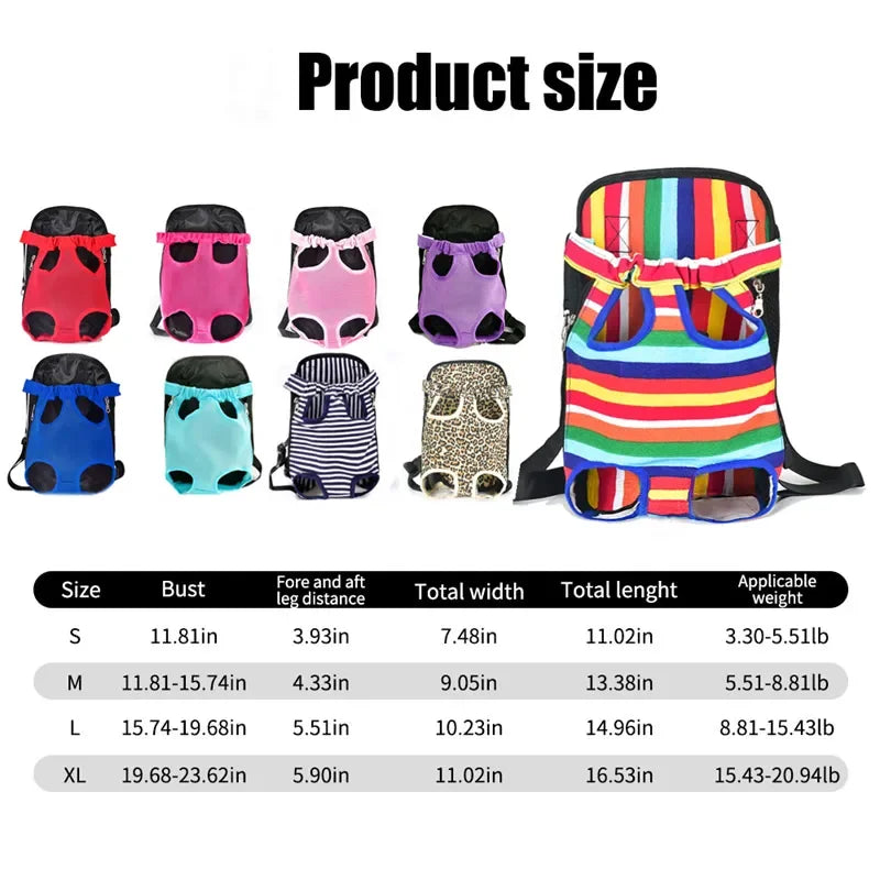 Adjustable Pet Carrier Backpack for Cats & Small Dogs