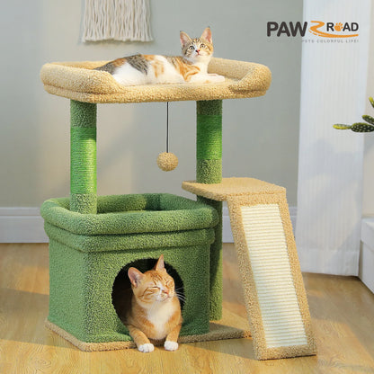 Small Cat Tree with Condo, Perch & Scratching Post