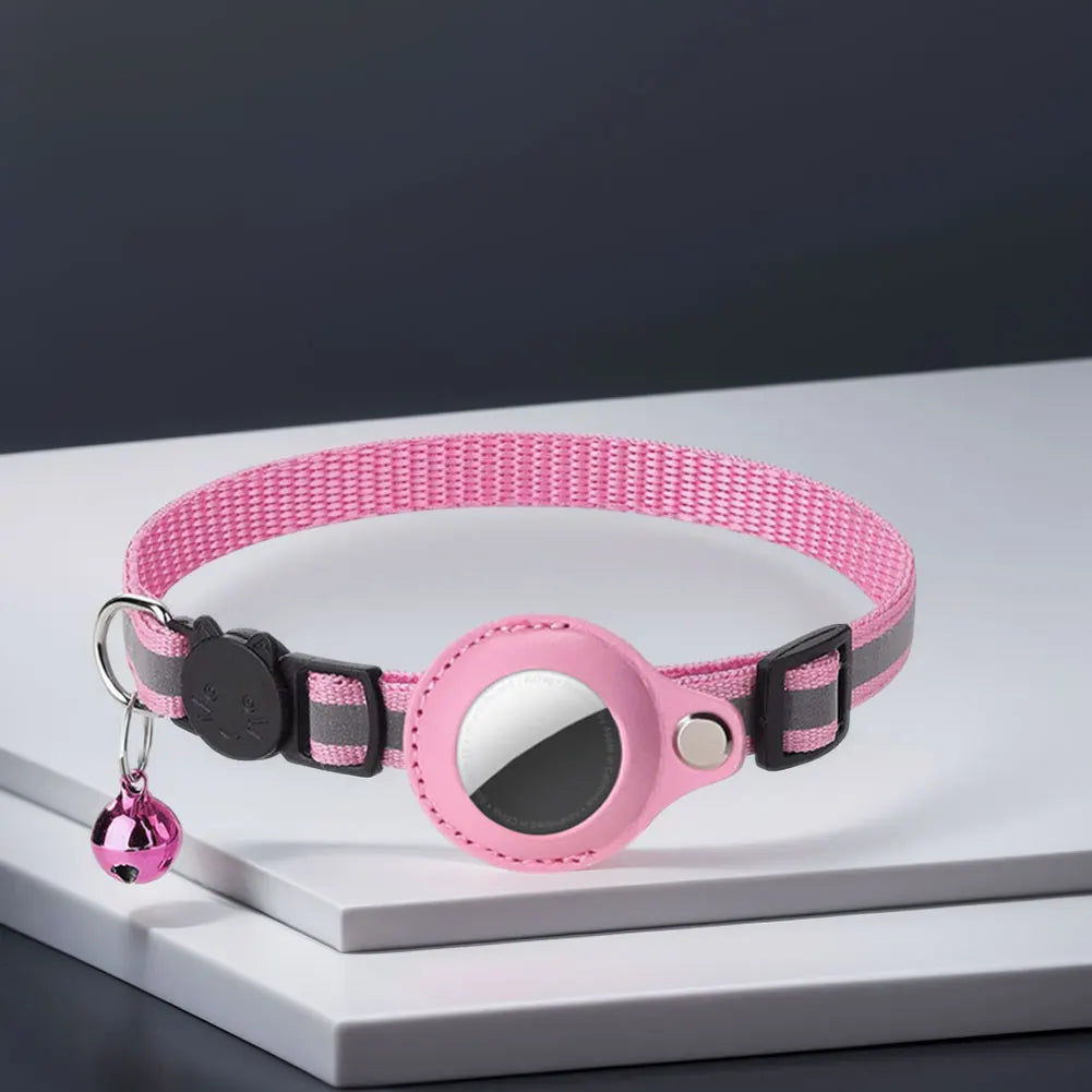 Reflective AirTag Cat Collar – Adjustable Safety Collar for Kittens & Cats