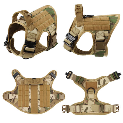 Tactical Dog Harness Set – Military Vest, Collar, Leash & Pouches
