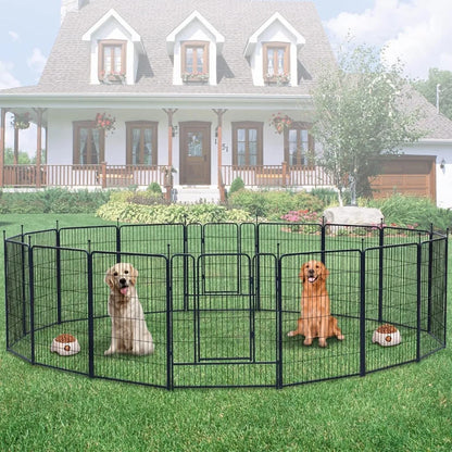 Portable Dog Playpen – Foldable Outdoor Fence with Door