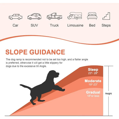 Folding Dog Ramp for Car & SUV – Non-Slip for Large Dogs