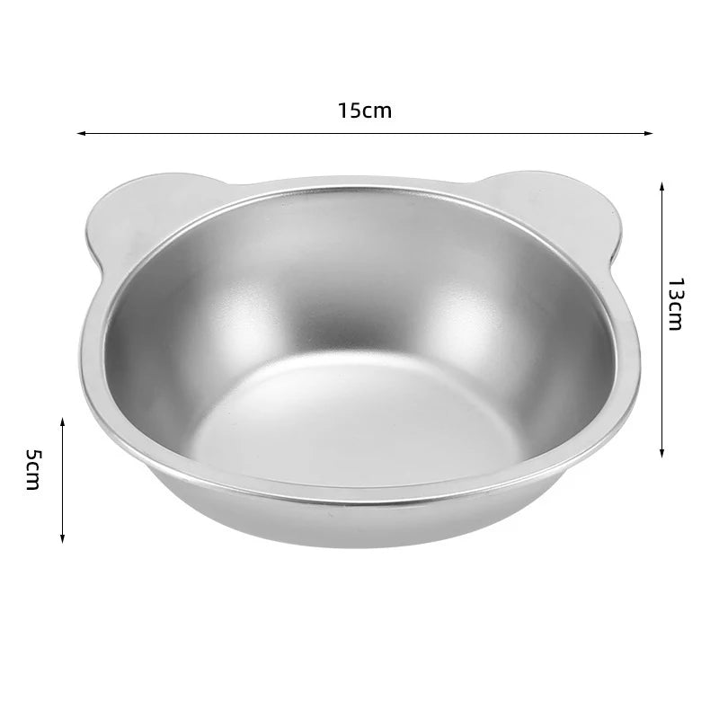 Tilted Stainless Steel Cat Bowl – Metal Stand Feeder for Food & Water (Cats & Kittens)
