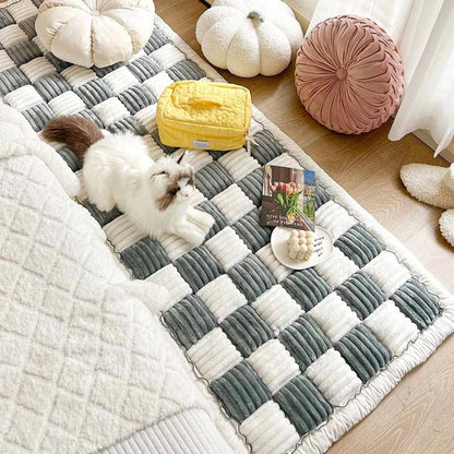 Warm Washable Anti-Slip Pet Bed & Blanket Mat for Car, Sofa & Couch