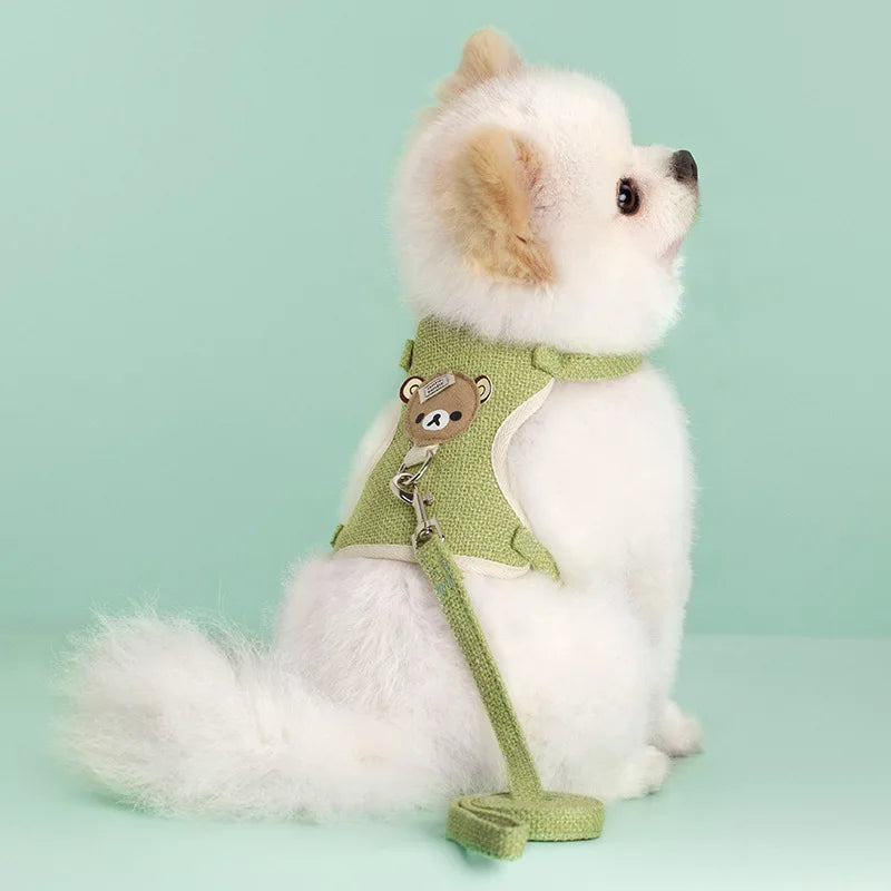 Adjustable Pet Harness & Leash Set – Comfort Vest for Small & Medium Dogs & Cats