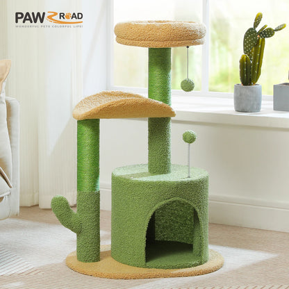 Cactus Cat Tree with Condo & Scratching Post