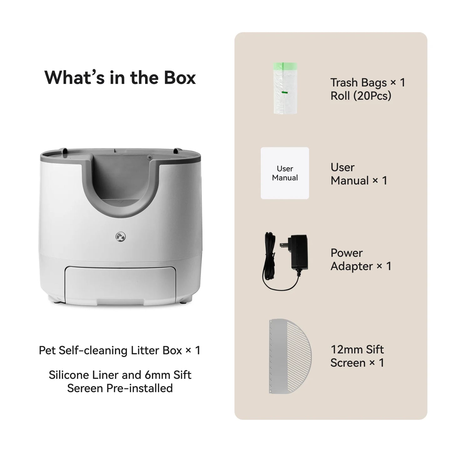 Automatic Self-Cleaning Cat Litter Box with 11L Capacity