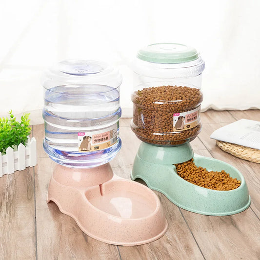 Large Capacity Pet Feeder Bowl – Automatic Water Dispenser for Cats & Small Dogs