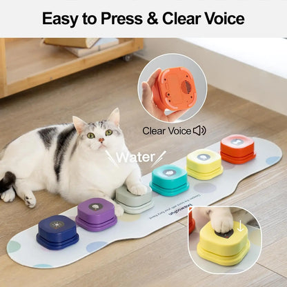Mewoofun Pet Talking Buttons – Recordable Voice Training Toy