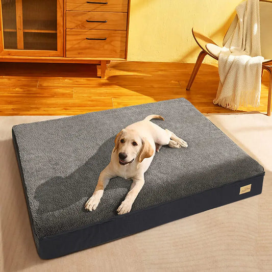 Jumbo Orthopedic Dog Bed with Memory Foam & Waterproof Cover