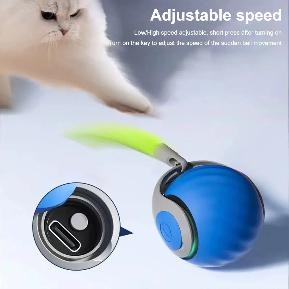 Smart Interactive Pet Ball – Automatic Moving & Bouncing Rechargeable Toy