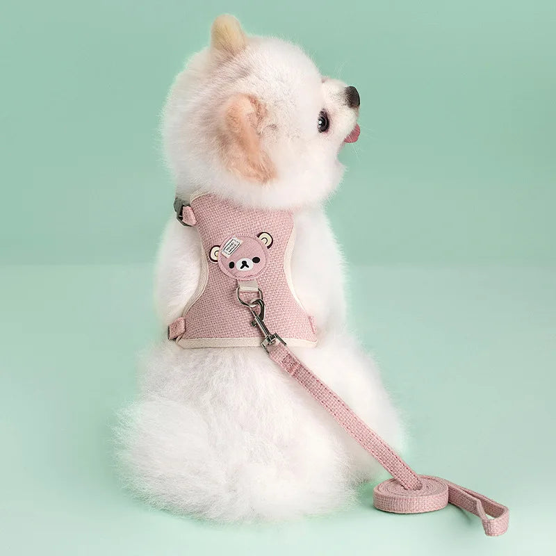 Adjustable Pet Harness & Leash Set – Comfort Vest for Small & Medium Dogs & Cats