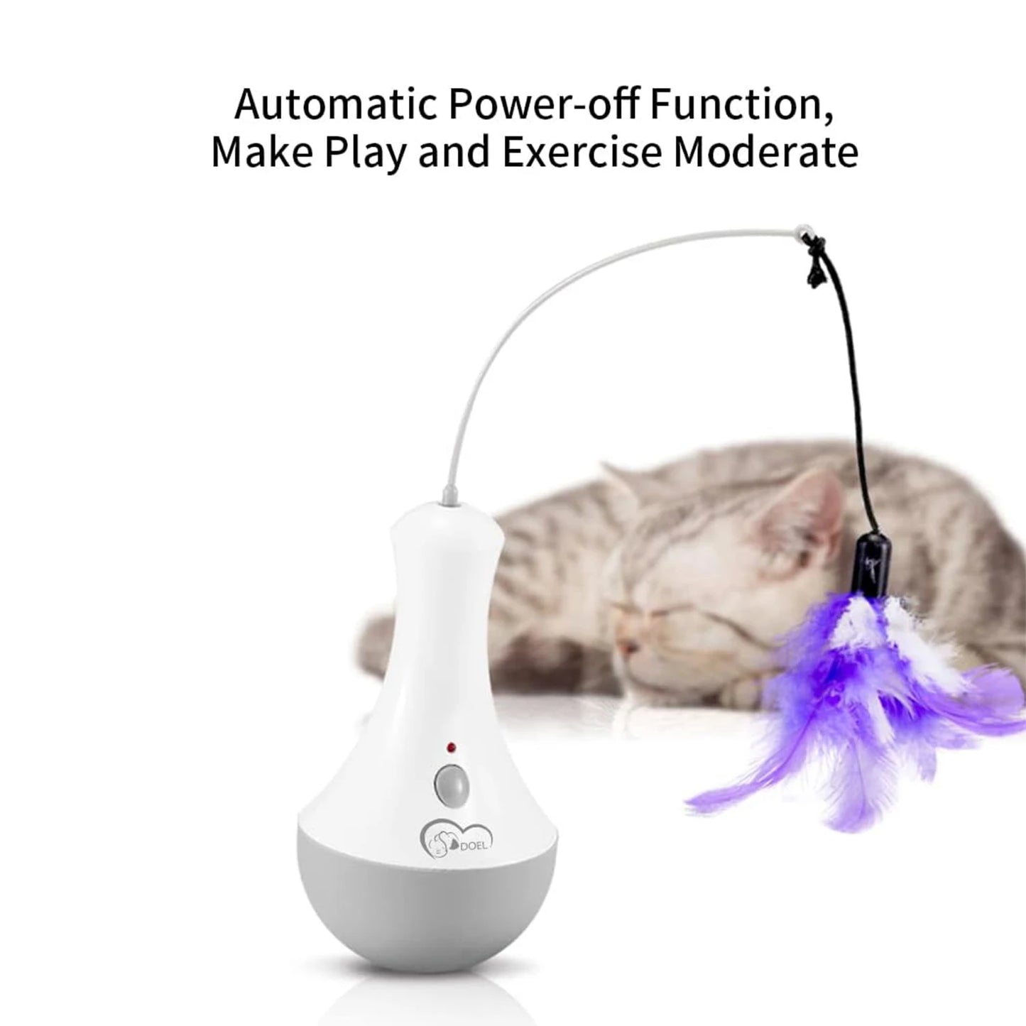 Interactive Feather Cat Toy – Automatic Teaser Toy for Indoor Cats