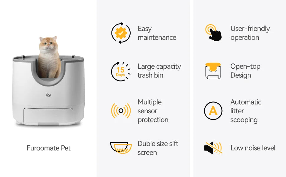 Automatic Self-Cleaning Cat Litter Box with 11L Capacity