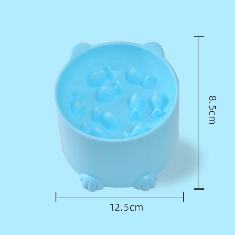 Cat Slow Feeder Bowl – Anti-Choking Neck Protection Design for Cats & Small Dogs