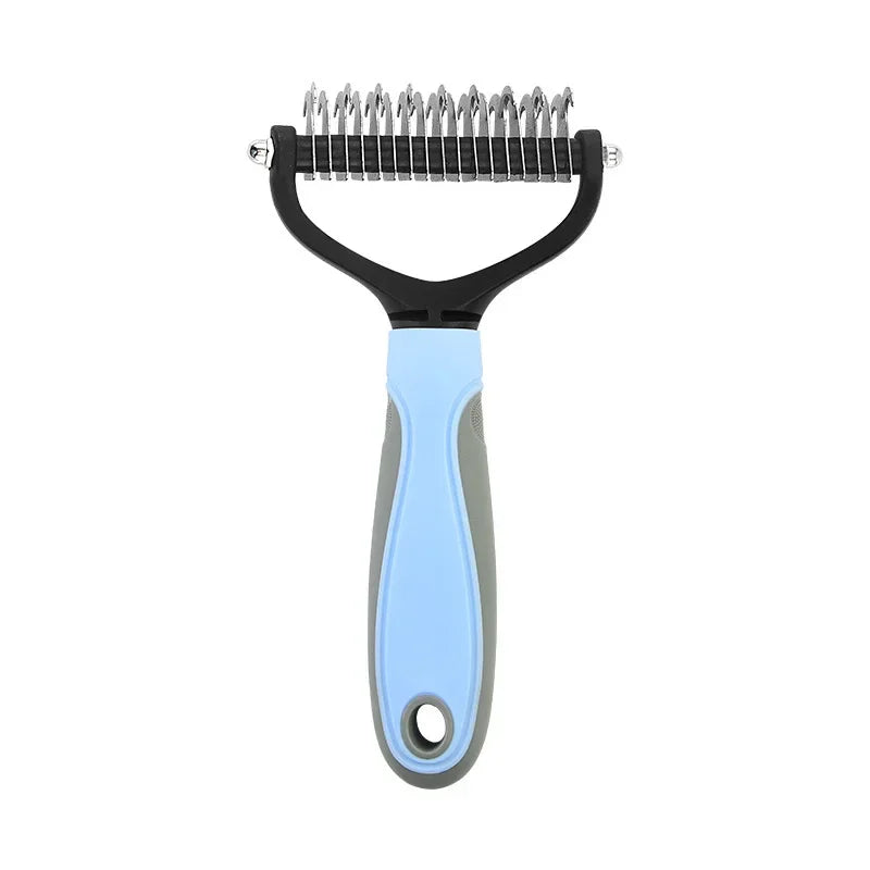 Cat Hair Removal Comb – Double-Sided Stainless Steel Grooming Brush for Cats & Dogs