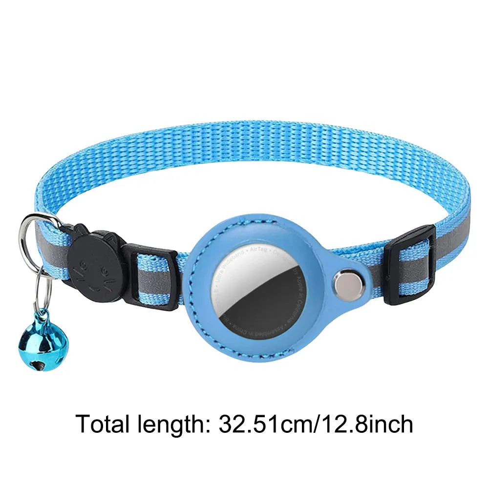 Reflective AirTag Cat Collar – Adjustable Safety Collar for Kittens & Cats