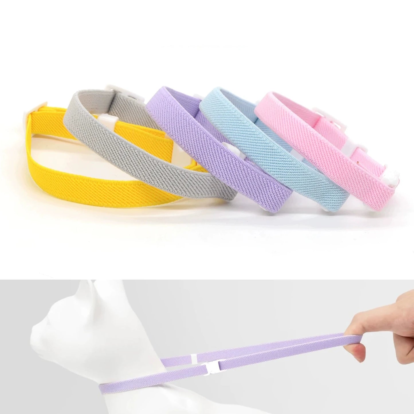 Elastic Safety Pet Collar – Adjustable Lightweight Collar for Cats & Small Dogs