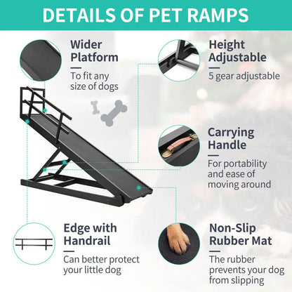 Folding Dog Ramp – For Bed, Car, Couch & Truck