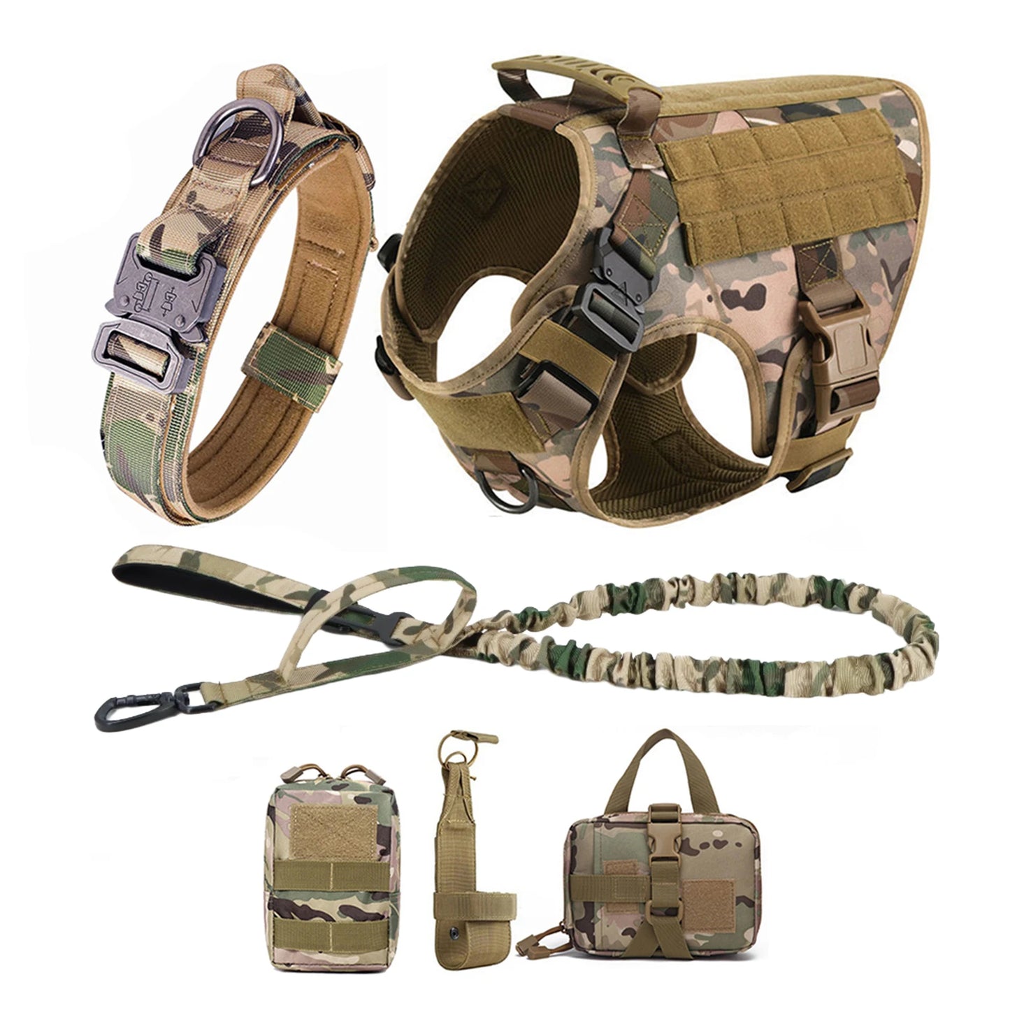 Tactical Dog Harness with Molle – For Medium & Large Dogs