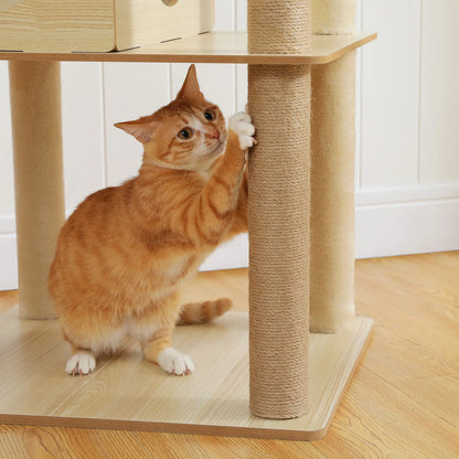 Multi-Level Cat Tree with Condo, Hammock & Scratching Posts