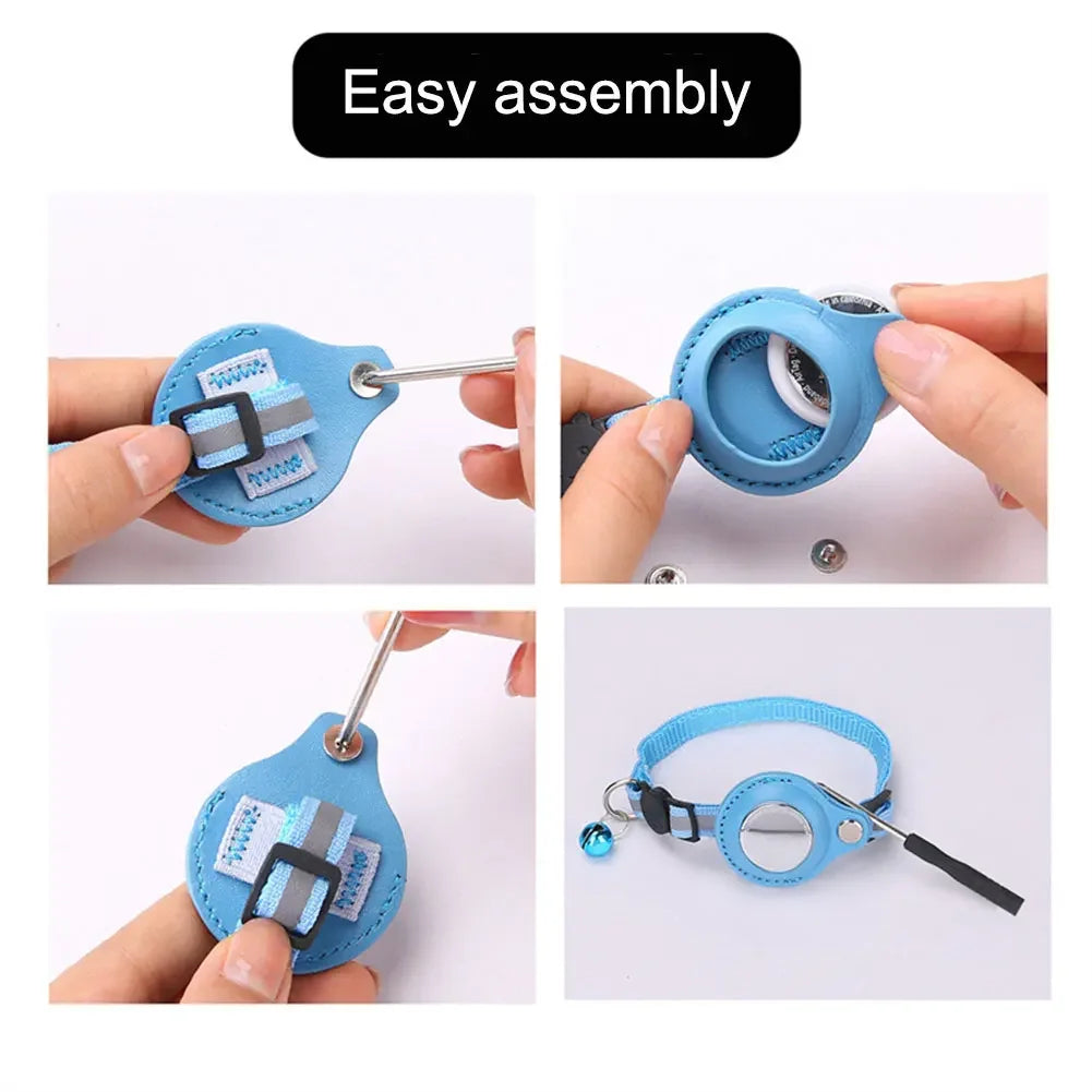 Reflective AirTag Cat Collar – Adjustable Safety Collar for Kittens & Cats