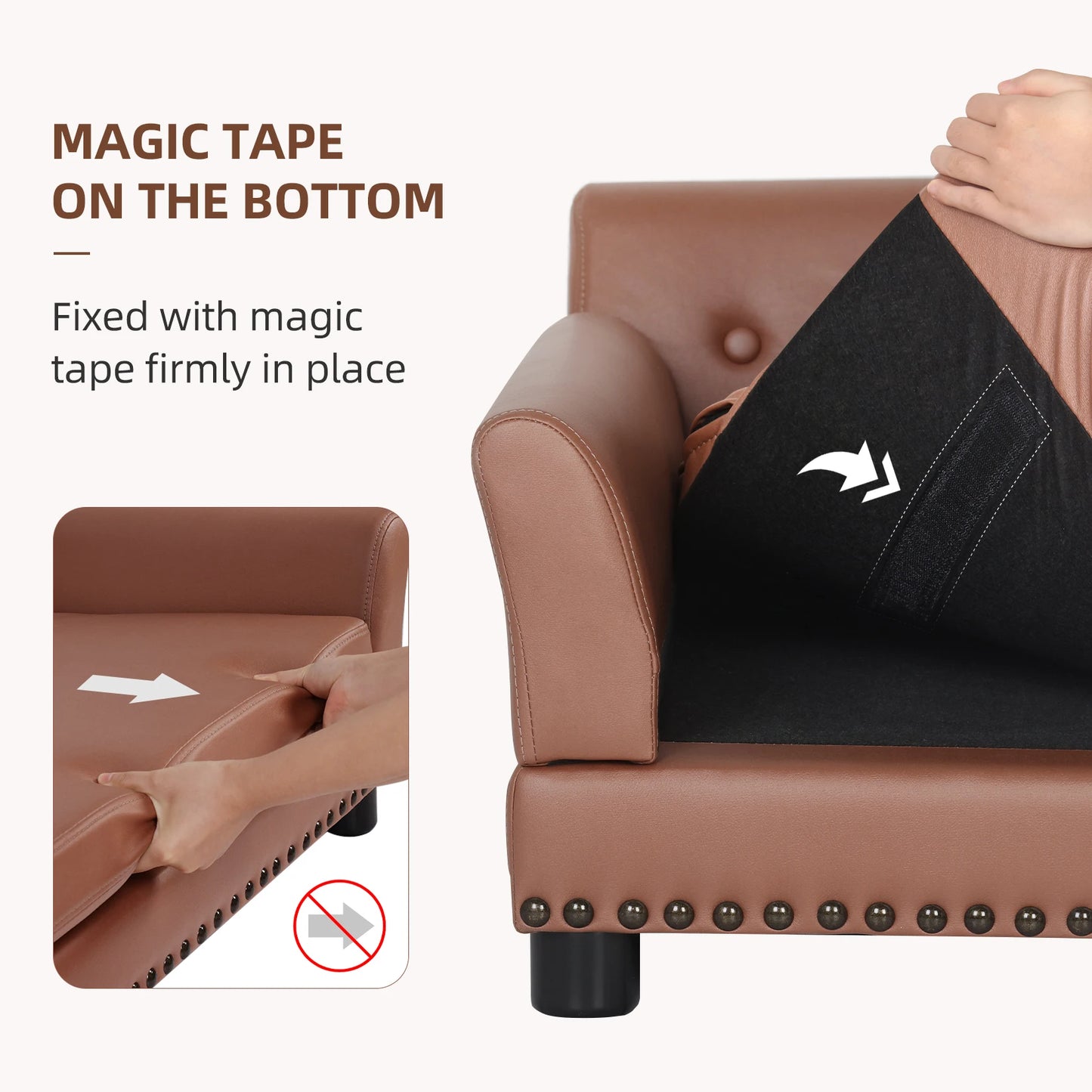 Wasserdichtes Haustier-Sofabett mit abnehmbarem Kissen & gemütlichem Liegedesign