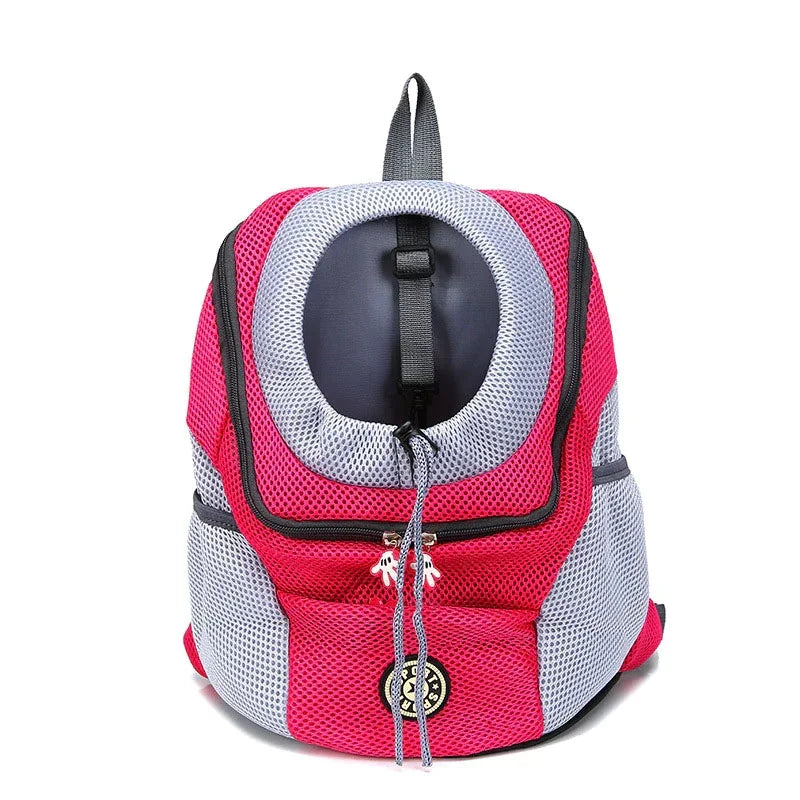 Portable Pet Carrier Backpack – Breathable Front Travel Bag for Dogs & Cats